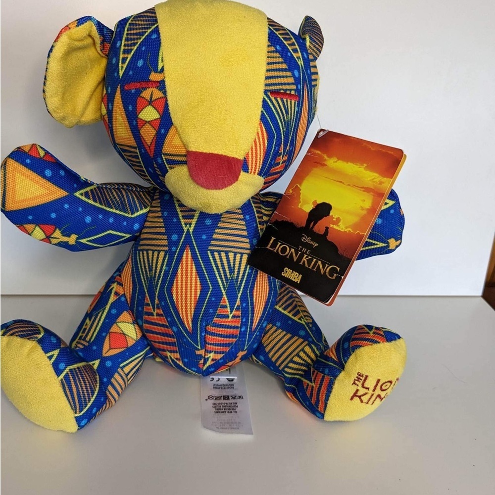 Disney Store Lion King Simba African Print Microsuede Plush Stuffed Animal - Picture 3 of 3